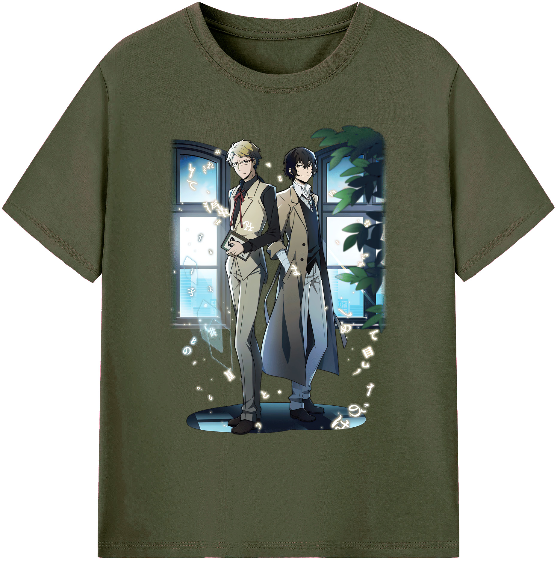 （画像用） 文豪ストレイドッグス Bungo Stray Dogs 綿100％ メンズ半袖Tシャツ｜肌触りやわらか＆通気性